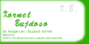 kornel bujdoso business card
